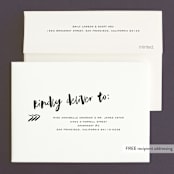 "Love Actually" - Wedding Invitations in Onyx by Design Lotus - FREE Recipient Addressing