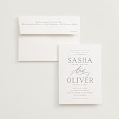 "Ashbury" - Wedding Invitations in Ink by Kristie Kern - Invitation with Envelope
