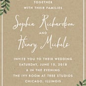 "Krafted Florals" - Wedding Invitations in Blush by Lehan Veenker - Detail