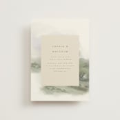 "Hillside" - Wedding Invitations in Moss by Hannah Williams - Front