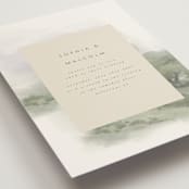 "Hillside" - Wedding Invitations in Moss by Hannah Williams - Detail
