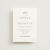 "More Than Words" - Wedding Invitations in Bridal White by Design Lotus - Front