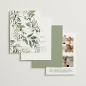 "More Than Words" - Wedding Invitations in Bridal White by Design Lotus - Back of Card Options