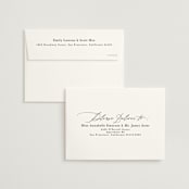 "Tilted Script" - Wedding Invitations in Ivory by Hannah Williams - FREE Recipient Addressing