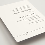 "Align" - Wedding Invitations in Cotton by Jennifer Postorino - Detail