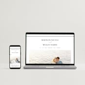 "Align" - Wedding Invitations in Cotton by Jennifer Postorino - FREE Wedding Website