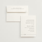 "Align" - Wedding Invitations in Cotton by Jennifer Postorino - Invitation with Envelope