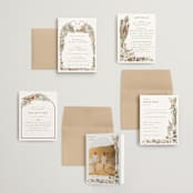 "Disney's Mickey Mouse Tropical Frame" - Wedding Invitations in Earth by Shiny Penny Studio - Invitation Suite