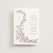 "Floral Cascade" - Wedding Invitations in Alpine by Pixel and Hank - Front