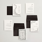 "Floral Cascade" - Wedding Invitations in Alpine by Pixel and Hank - Invitation Suite
