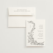 "Floral Cascade" - Wedding Invitations in Alpine by Pixel and Hank - Invitation with Envelope