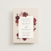 "Emyn" - Wedding Invitations in Burgundy by Itsy Belle Studio - Front