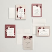 "Emyn" - Wedding Invitations in Burgundy by Itsy Belle Studio - Invitation Suite