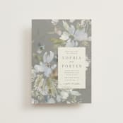 "Spring Dash" - Wedding Invitations in Pewter by Grace Kreinbrink - Front