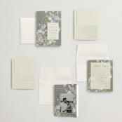 "Spring Dash" - Wedding Invitations in Pewter by Grace Kreinbrink - Invitation Suite