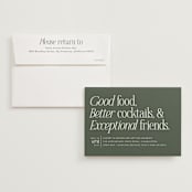"Highlights" - Wedding Invitations in Forest by Jackie Crawford - Invitation with Envelope