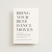 "dance moves" - Wedding Invitations in Tuxedo by Angela Garrick - Front
