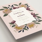 "Wild Peonies" - Wedding Invitations in Blush by Cindy Reynolds - Detail