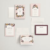 "Wild Peonies" - Wedding Invitations in Blush by Cindy Reynolds - Invitation Suite