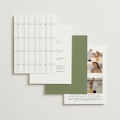 "Amelia" - Wedding Invitations in Olive by Kristie Kern - Back of Card Options
