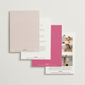 "Whimsical Hand Illustrated Crest" - Wedding Invitations in Peony by Jackie Crawford - Back of Card Options