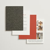 "Japanese Fabric" - Wedding Invitations in Persimmon by Becky Nimoy - Back of Card Options