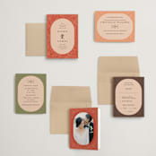 "Japanese Fabric" - Wedding Invitations in Persimmon by Becky Nimoy - Invitation Suite