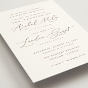 "Luxe script" - Wedding Invitations in Pearl by Hooray Creative - Detail