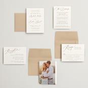 "Luxe script" - Wedding Invitations in Pearl by Hooray Creative - Invitation Suite