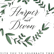 "Floral Wreath" - Wedding Invitations in Fresh by Kelly Schmidt - Detail