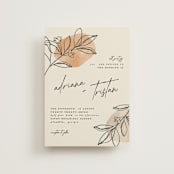 "leaf contour" - Wedding Invitations in Natural by Susan Zinader - Front