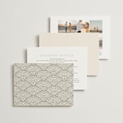 "Floral mosaic" - Wedding Invitations in Sand by GeekInk Design - Back of Card Options