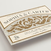 "Floral mosaic" - Wedding Invitations in Sand by GeekInk Design - Detail