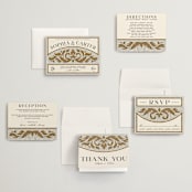 "Floral mosaic" - Wedding Invitations in Sand by GeekInk Design - Invitation Suite