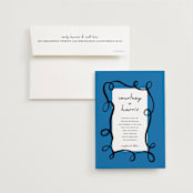 "Swirl Frame" - Wedding Invitations in Cobalt by mo kelley - Invitation with Envelope