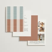 "Trois" - Wedding Invitations in Almond by Blustery August - Back of Card Options