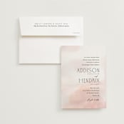 "First light" - Wedding Invitations in Blush by Itsy Belle Studio - Invitation with Envelope