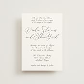 "Poem" - Wedding Invitations in Snow by Maja Cunningham - Front