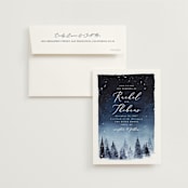 "Let it Snow" - Wedding Invitations in Celestial by Anastasia Makarova - Invitation with Envelope