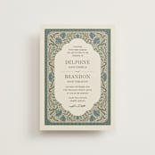 "Century" - Wedding Invitations in Robin's Egg by Jen Owens - Front