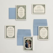 "Century" - Wedding Invitations in Robin's Egg by Jen Owens - Invitation Suite