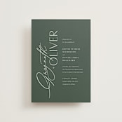 "Flip" - Wedding Invitations in Forest by Kelly Schmidt - Front
