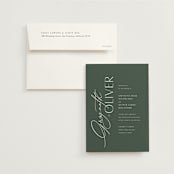 "Flip" - Wedding Invitations in Forest by Kelly Schmidt - Invitation with Envelope
