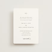 "Classic & Timeless" - Wedding Invitations in Obsidian by Lucrecia Caporale - Front