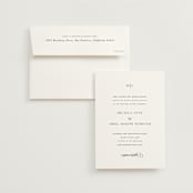 "Classic & Timeless" - Wedding Invitations in Obsidian by Lucrecia Caporale - Invitation with Envelope