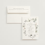 "Wildflower Garden" - Wedding Invitations in Lace by Hannah Williams - Invitation with Envelope
