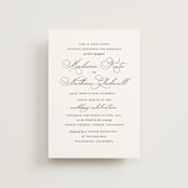 "Organza" - Wedding Invitations in Linen by Jill Means - Front