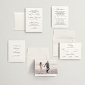 "Organza" - Wedding Invitations in Linen by Jill Means - Invitation Suite