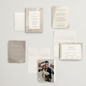 "Gossamer" - Wedding Invitations in Sandstone by Kate Ahn - Invitation Suite