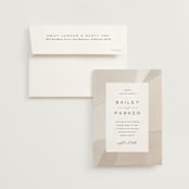 "Gossamer" - Wedding Invitations in Sandstone by Kate Ahn - Invitation with Envelope